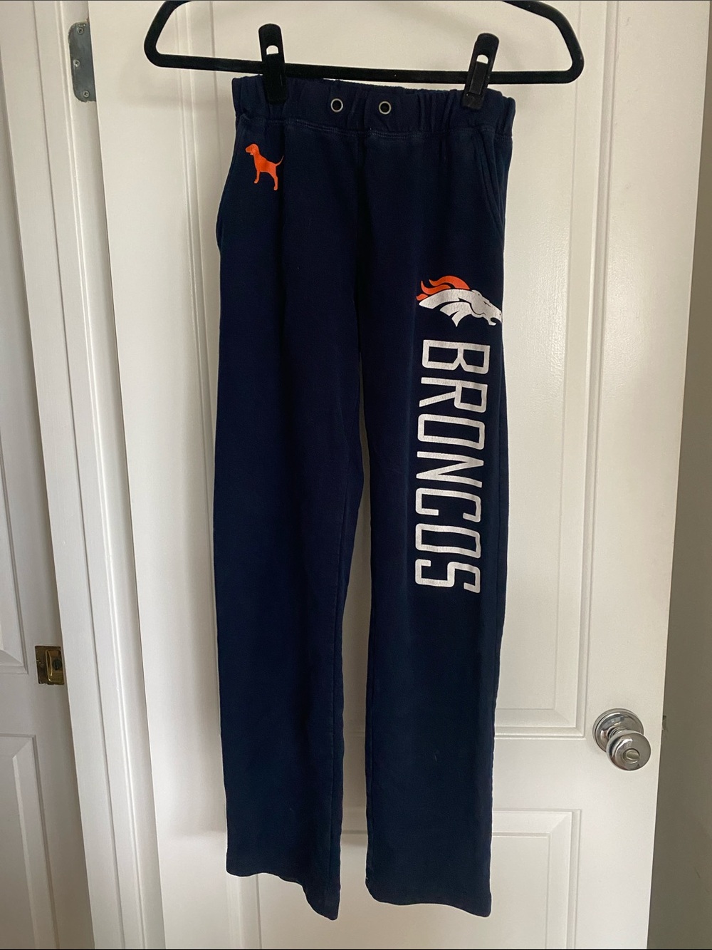 Denver Broncos NFL PINK Victoria's Secret Sweatpants Size Small - NO DRAWSTRING